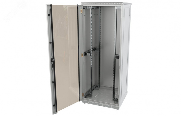 Шкаф телекоммуникационный напольный 47U 800x1000 ШТ-НП-47U-800-1000-С, передняя дверь стекло