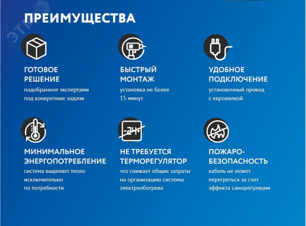 Секция нагревательная кабельная PipeMate 10 Вт/м 2 м