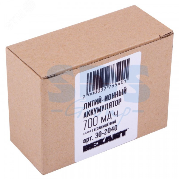Аккумулятор Li-ion 16340 unprotected 700 mAH 3.7 В