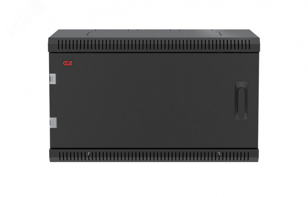 Шкаф телекоммуникационный настенный разборный черный 6U 600x650 ШТ-НСр-6U-600-650-М-Ч дверь металл