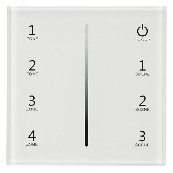 Панель SMART-P34-DIM-IN White 230V, 0-10V, Sens, 2.4G ARL, IP20 пластик, 5 лет