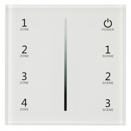 Панель SMART-P34-DIM-IN White 230V, 0-10V, Sens, 2.4G ARL, IP20 пластик, 5 лет