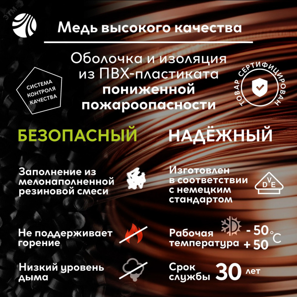 NYM-O  2х1.5 - 5м  ТРТС