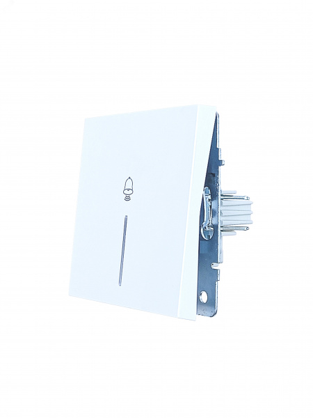 ZIMA Кнопка звонка с подсветкой, 10 А, механизм, белый Lezard 704-0288-108QC