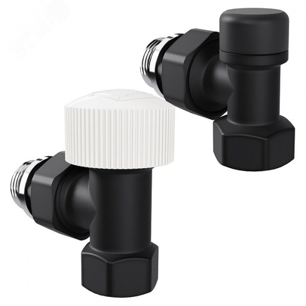 "Набор термостатический угловой Royal Thermo Design 1/2""М30х1,5 (Черный)"