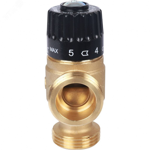 Клапан термостатический смесительный для систем отопления и ГВС 1' НР 30-65гр Kvs=2,3