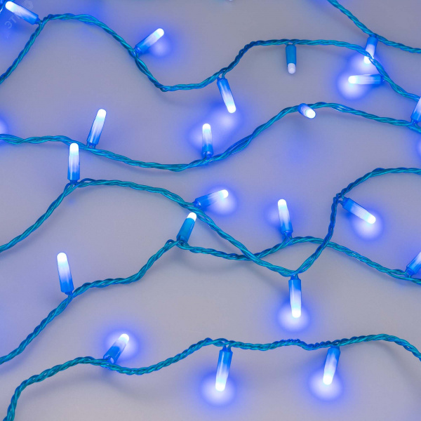 Гирлянда светодиодная ARD-STRING-CLASSIC-10000-BLUE-100LED-MILK-FLASH Blue 230V, 7W Ardecoled, IP65