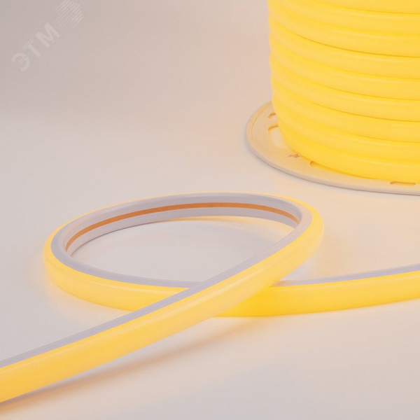 Неон гибкий LED SMD, форма – D, 16х16 мм, желтый, 144 LED/м, 50 м