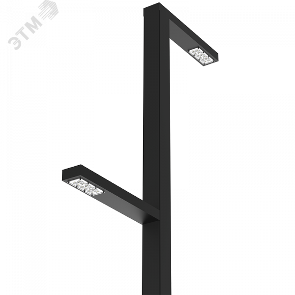 Система осветительная парковый Glight Z 2x30 Вт Urban 6000 мм DALI 3000K RAL9005 черный муар
