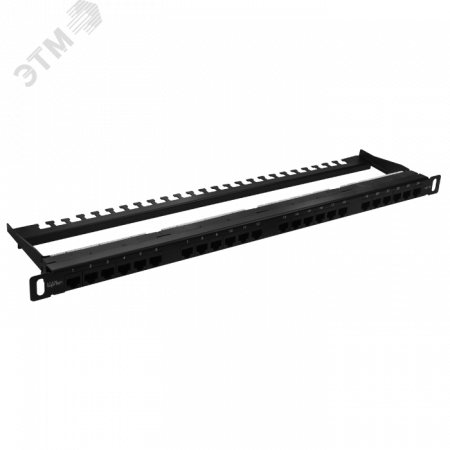 Патч-панель высокой плотности 19'. 24 порта RJ-45. UTP. Cat.5e. 0.5U