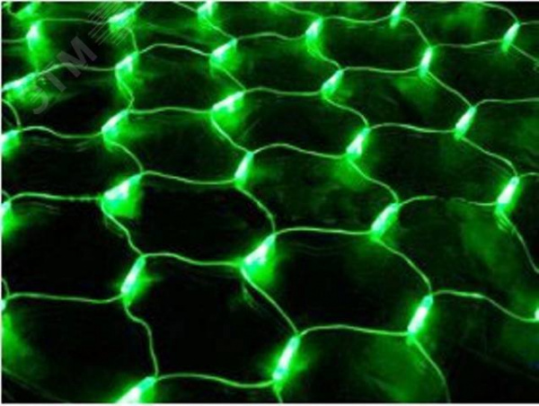 Электрогирлянда Сетка 144 LED уличная зеленая