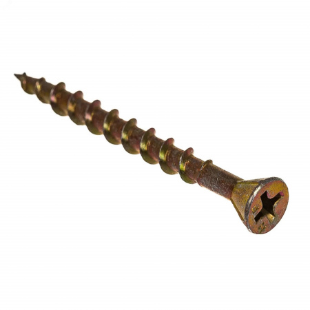 Саморез по дереву HOBAU 4.2x45 финишный потайная голова желтопассивированный (45 шт.)