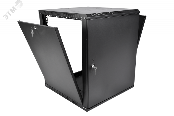Шкаф 19'' телеком навесной разборный ЭКОНОМ 15U (600 х 520), съёмные стенки, дверь металл, чёрный