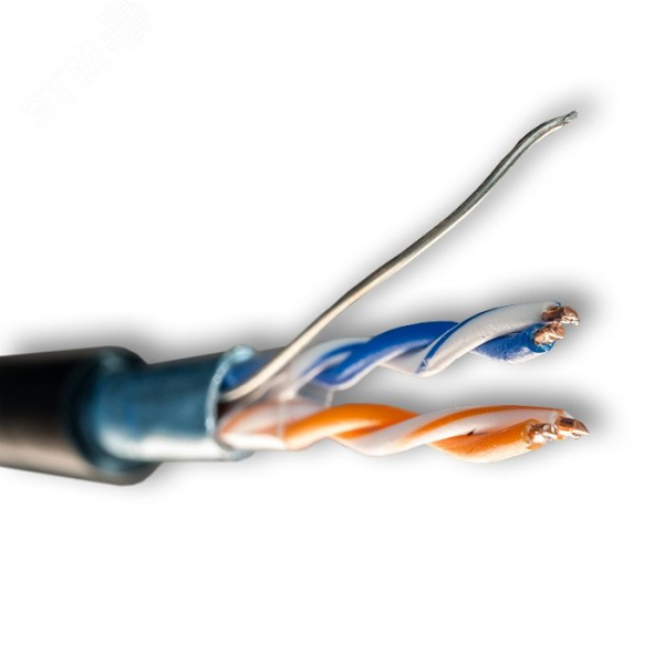 Витая пара F/UTP кат 5e 2x2xAWG24 Standart Cu PE OUT 500м (RUS)