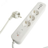 Фильтр сетевой 3-местный с/з 3x1 мм2 1,8 м 250 В 16 А 2 USB-A+2 Type-C белый HM21-31-02