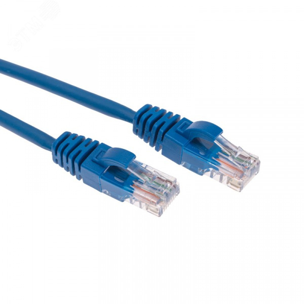 Патч-корд U/UTP, CAT 5e, RJ45-RJ45, 26AWG, LSZH, синий, 1м,