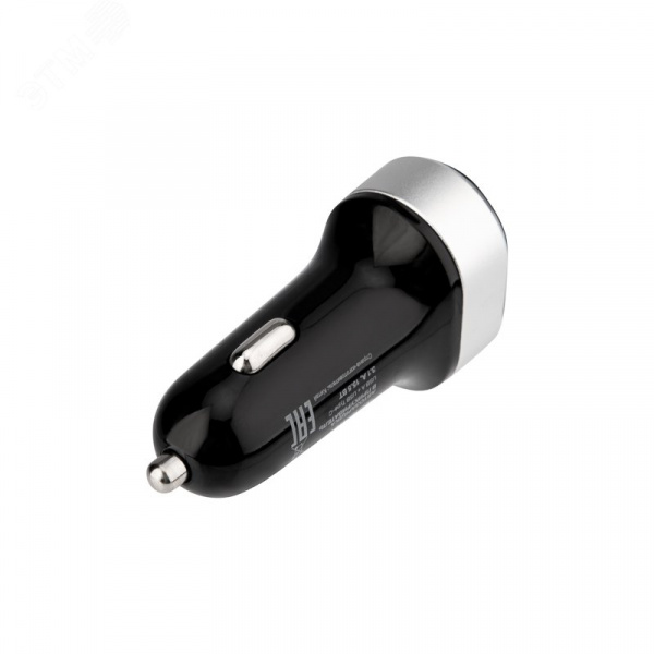 Автозарядка в прикуриватель АЗУ USB-A+USB-C 3.1 A черная