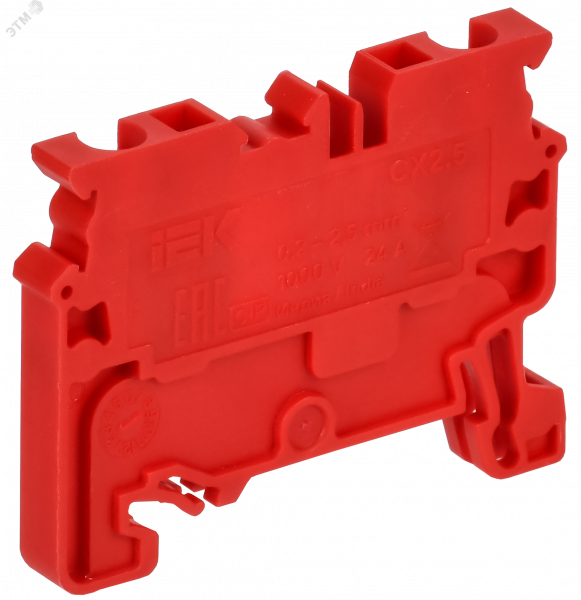 ARMAFIX Клемма пружинная CX2.5 проходн. красная IEK