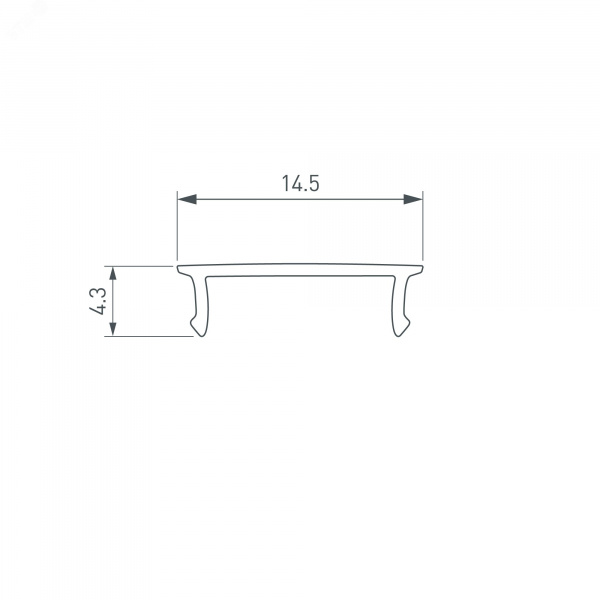 Держатель ARL-MOONLIGHT-1206-CLIP CLEAR ARL, пластик