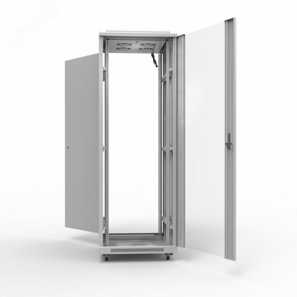 Шкаф напольный телекоммуникационный разборный 42U 600х1000мм дверь стекло серый (RAL 7035)