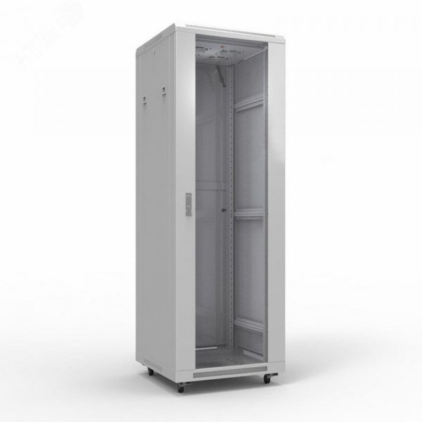 Шкаф напольный телекоммуникационный разборный 32U 600х600мм дверь стекло серый (RAL 7035)