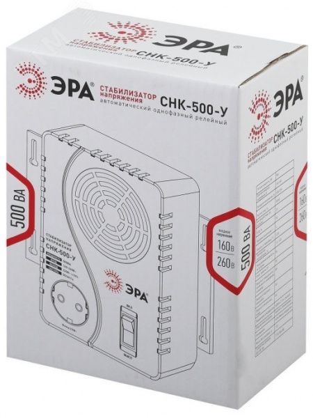 Стабилизатор напряжения компактктный универсальный СНК-500-У 160-260В/220В, 500ВА