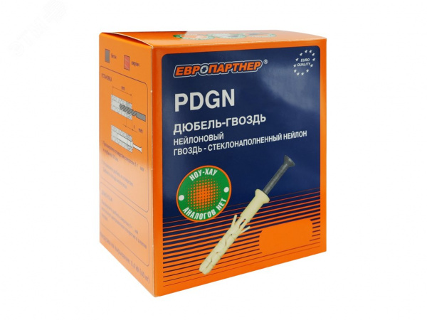 Дюбель-гвоздь 6х40 нейлон цилиндрический бортик (100 шт)