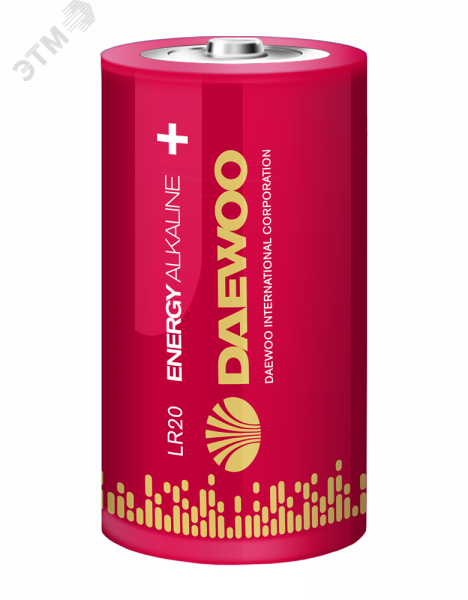 Элемент питания LR20 DAEWOO Energy Alkaline блистер, 2 шт.
