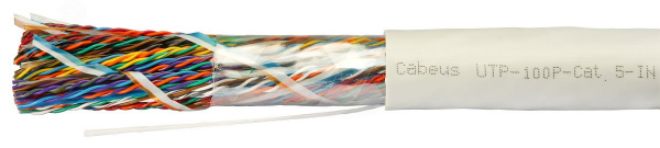 Витая пара U/UTP Cat 5 100 пар 24 AWG solid PVC нг(А)-LS