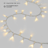 Гирлянда светодиодная Нить 10м 200 LED ТЕПЛЫЙ БЕЛЫЙ прозрачный ПВХ IP65 постоянное свечение 24В соединяется (без трансформатора)
