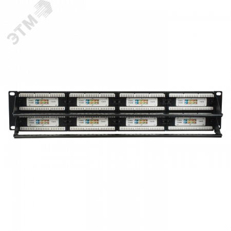 Патч-панель 19'. 48 портов RJ-45. UTP. Cat.5e. 2U