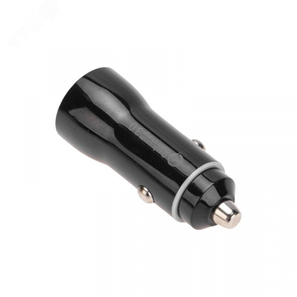 Автозарядка в прикуриватель АЗУ USB-A QC 3.0+USB-C PD 38 Вт черная
