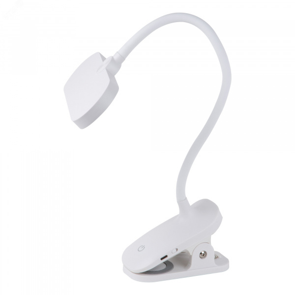 Светильник настольный светодиодный прищепка UЛм-D602 10W/3000-6000K/DIM WHITE Сенсорный выключатель Диммер белый