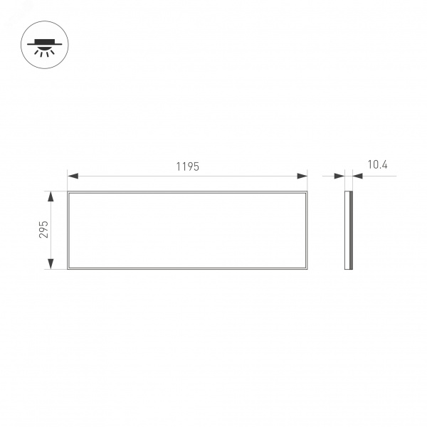 Панель IM-S300x1200-40W Day4000 (WH, 120 deg, 230V) (IP40 металл, 3 года)