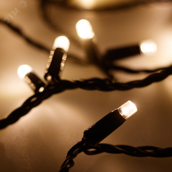 Гирлянда светодиодная декоративная ARD-STRING-CLASSIC-10000-BLACK-100LED-STD WARM 230V, 7W ARDCL, IP65
