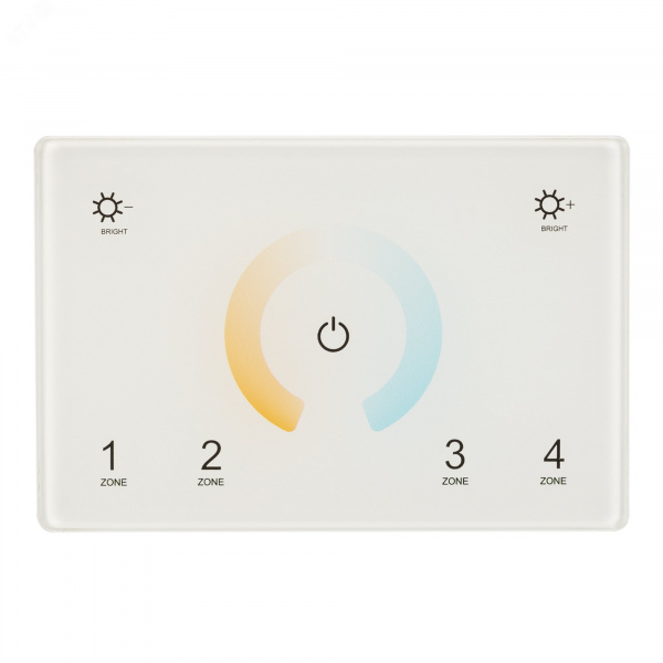 Панель Sens SMART-P81-MIX White 230V, 4 зоны, 2.4G ARL, IP20 пластик, 5 лет