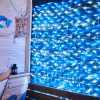 Гирлянда Сеть 2х1,5 м, черный ПВХ, 288 LED белые/синие