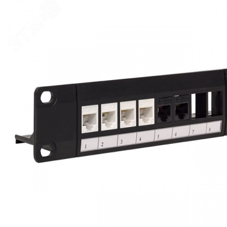 Патч-панель модульная TERACOM PRO 19'1U неэкранированная 24 порта с органайзером (пустая)