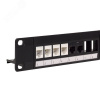Патч-панель модульная TERACOM PRO 19'1U неэкранированная 24 порта с органайзером (пустая)