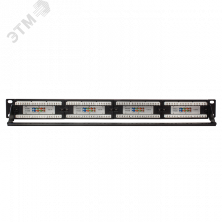 Патч-панель 19'. 24 порта RJ-45. UTP. Cat.5e. 1U