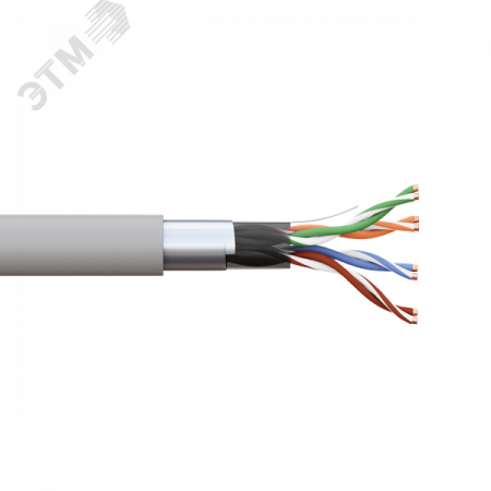 Витая пара TERACOM PRO 5E F/UTP 4 пары solid 24AWG PVC серый 305м