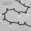 Гирлянда светодиодная Нить 20 м 200 LED теплый белый, черный каучук, IP67, эффект мерцания, 230 В, соединяется нужен блок питания