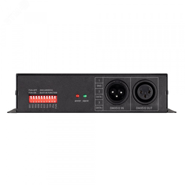 Декодер ARL-7022-DMX 12-24V, 3x8 A, DMX512, XLR3 ARL, IP20, металл, 2 года
