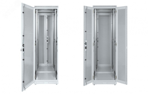 Шкаф телекоммуникационный напольный серверный 47U 800x1200 ШТ-НП-С-47U-800-1200-П2П передняя дверь перфорипрованная