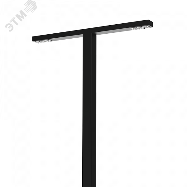 Система осветительная парковый Glight T 2x30 Вт Plaza 4000 К RAL9005 черный 6000 мм