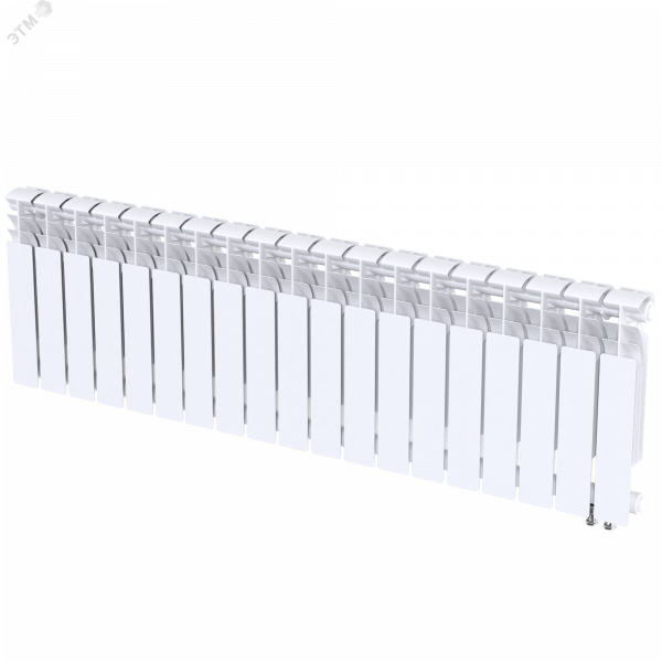 Радиатор биметаллический секционный  Heat 350/90/19 нижнее подключение 2517Вт