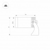 Светильник KT-WATER-R44-8W RGBW (SL, 24 deg, 12V) (ARL, IP68 Металл, 3 года)