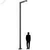 Светильник с опорой POKER LED 55W DW 730 RAL900 5 L-SHAPE 6M (в комплекте ЗДФ)