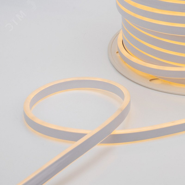 Неон гибкий LED SMD 8х16 мм, двухсторонний, теплый белый, 120 LED/м, 100 м