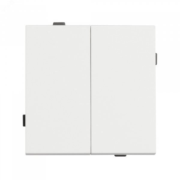 Механизм выключателя двухклавишный проходной SWT-TENDO-MKP2-SFPL-WH 230V, 10A, Белый, 1 пост